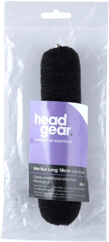HEAD GEAR LONG 18CM BUN RING-BLACK