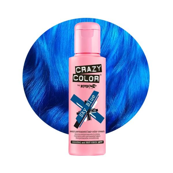 Crazy Color Sky Blue Semi-Permanent Hair Dye)