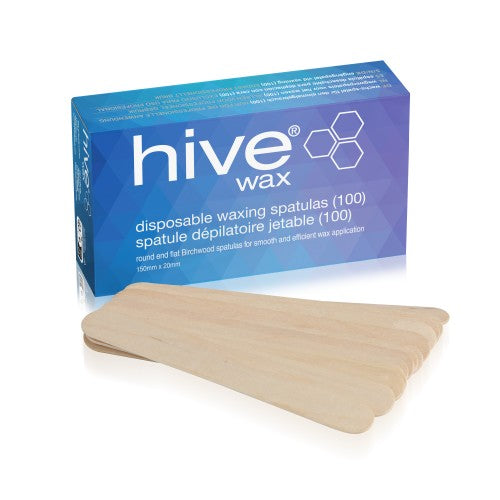 HIVE DISPOSABLE WOODEN WAXING SPATULAS (100)