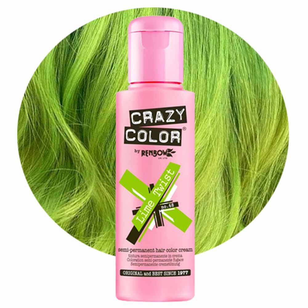 Crazy Color Lime Twist Semi-Permanent Bright Green Hair Dye