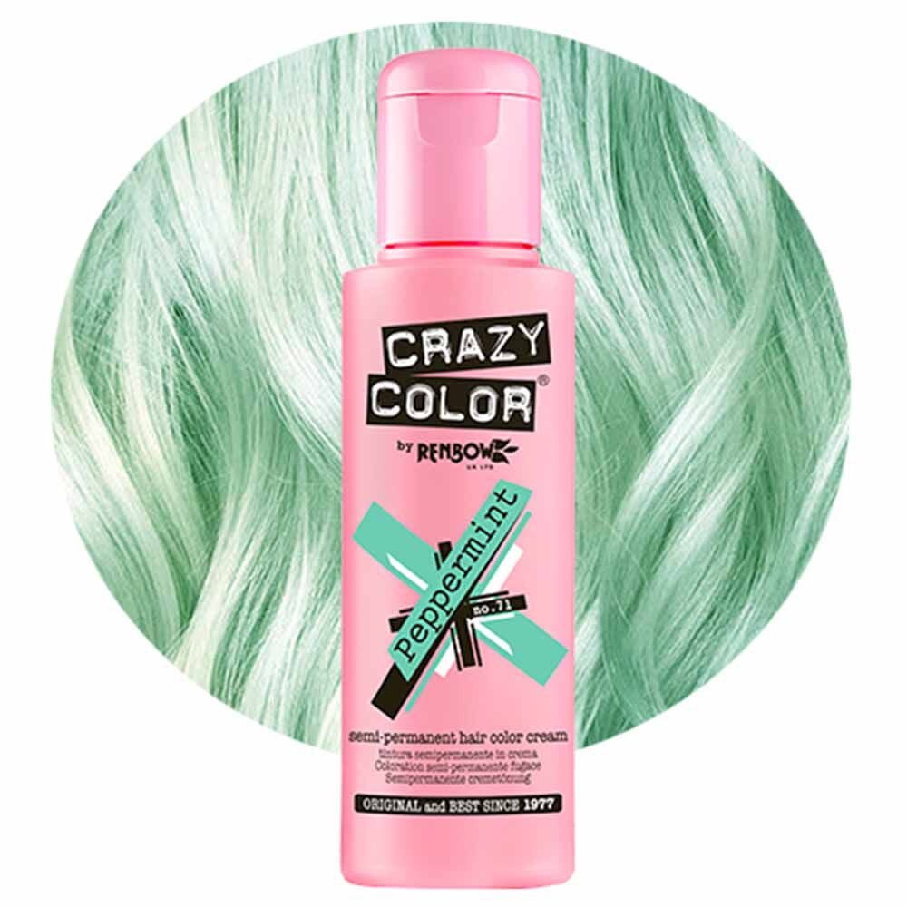 Crazy Color Peppermint Semi-Permanent Pastel Mint Hair Dye