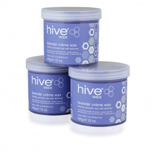 HIVE LAVENDER SHIMMER CREME WAX 425G JAR 3PACK