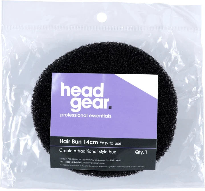 HEAD GEAR BUN RING LARGE 14CM-BLACK