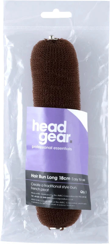 HEAD GEAR LONG 18ML BUN RING-BROWN