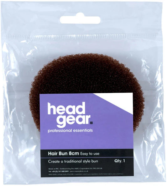 HEAD GEAR BUN RING SMALL 8CM-BROWN