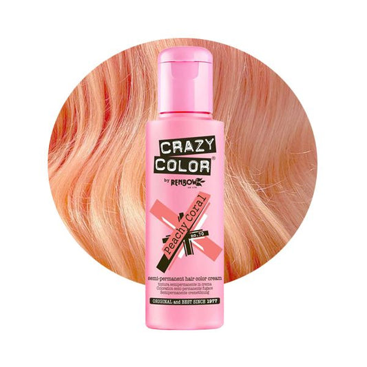 Crazy Color Peachy Coral Semi-Permanent Peachy Orange Hair Dye