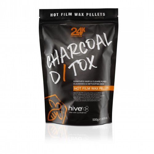 HIVE CHARCOAL D/TOX HOT FILM WAX PELLETS 500G-HOB1009