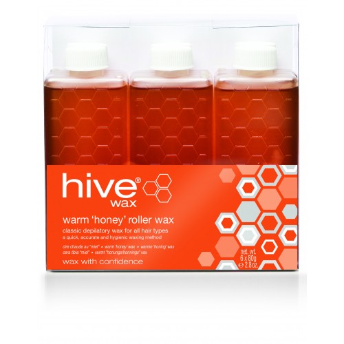 HIVE WARM HONEY ROLLER WAX 80G (6) CARTRIDGES