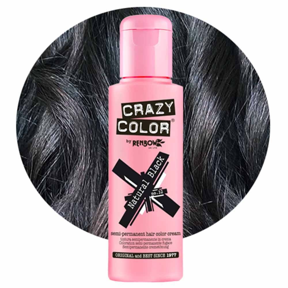 Crazy Color Natural Black Semi-Permanent Brown Black Hair Dye