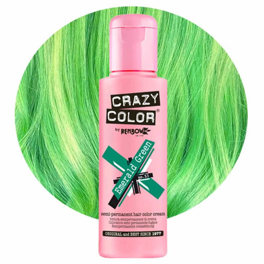 Crazy Color Emerald Green Semi-Permanent Jewel Green Hair Dye