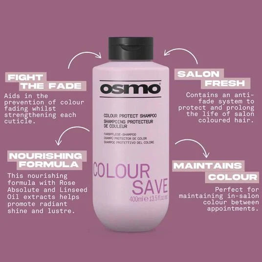 OSMO COLOUR SAVE SHAMPOO 400ML-SULPHATE FREE