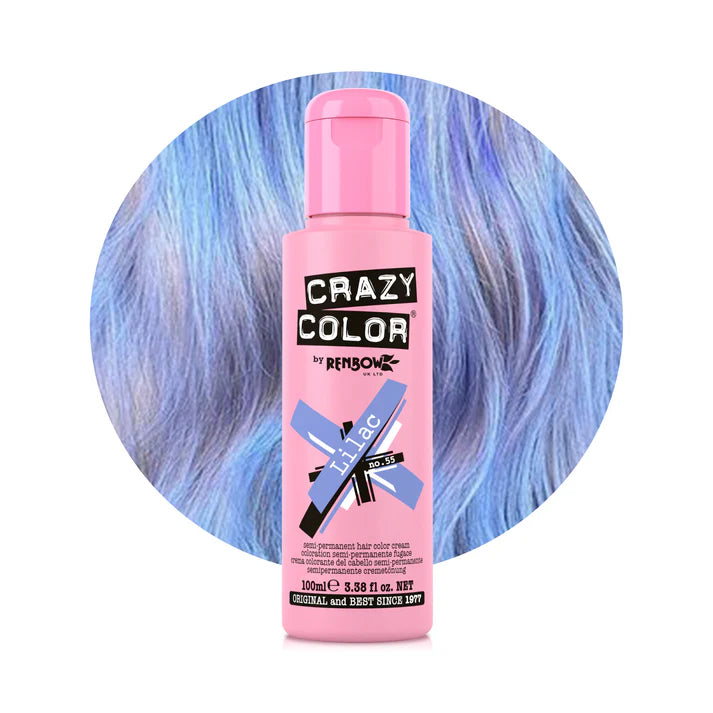 Crazy Color Hot Purple Semi-Permanent Lilac Hair Dye