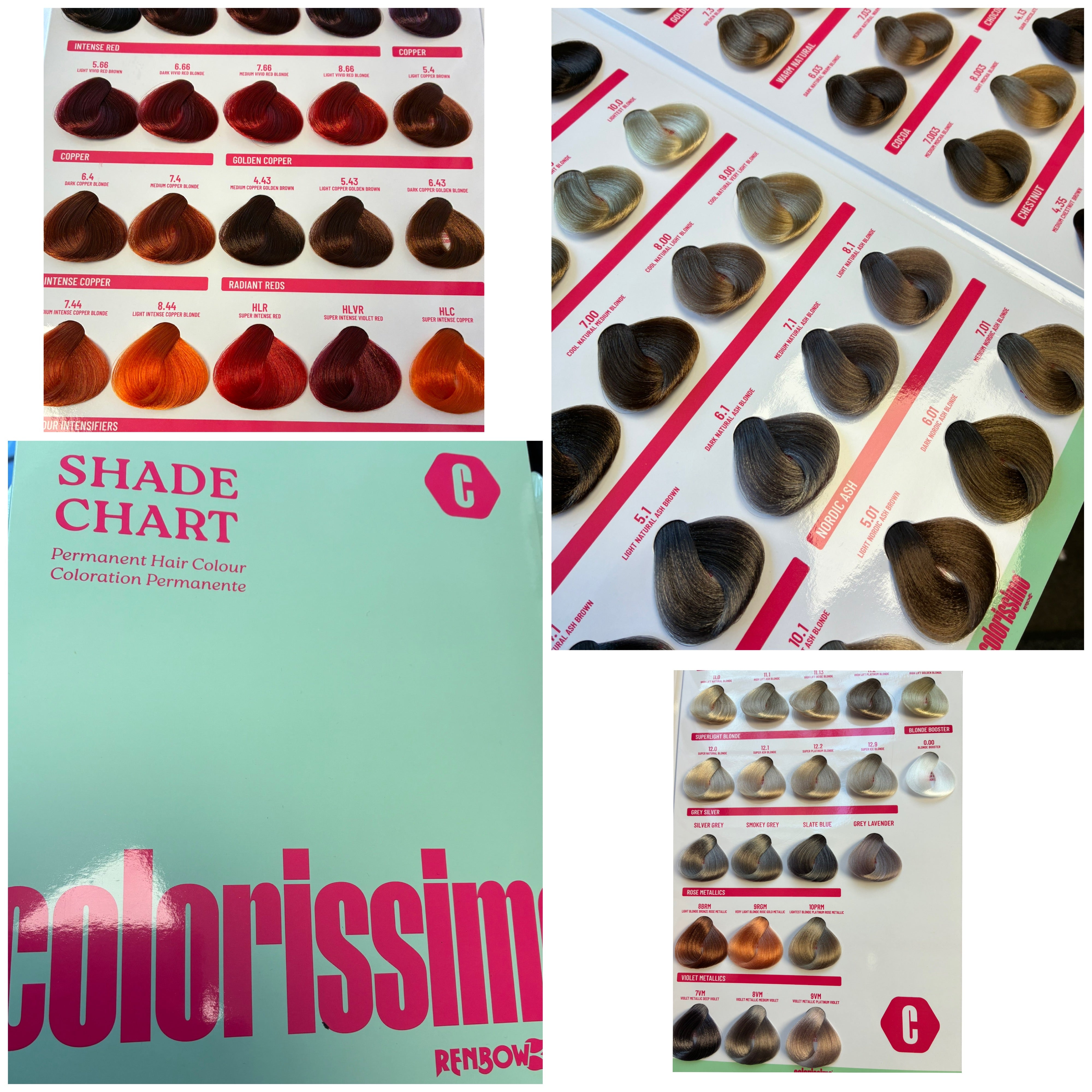 Colorissimo Colorant RENBOW COLORISSIMO 2025 LATEST SHADE-COLOUR CHART – Fab Beauty