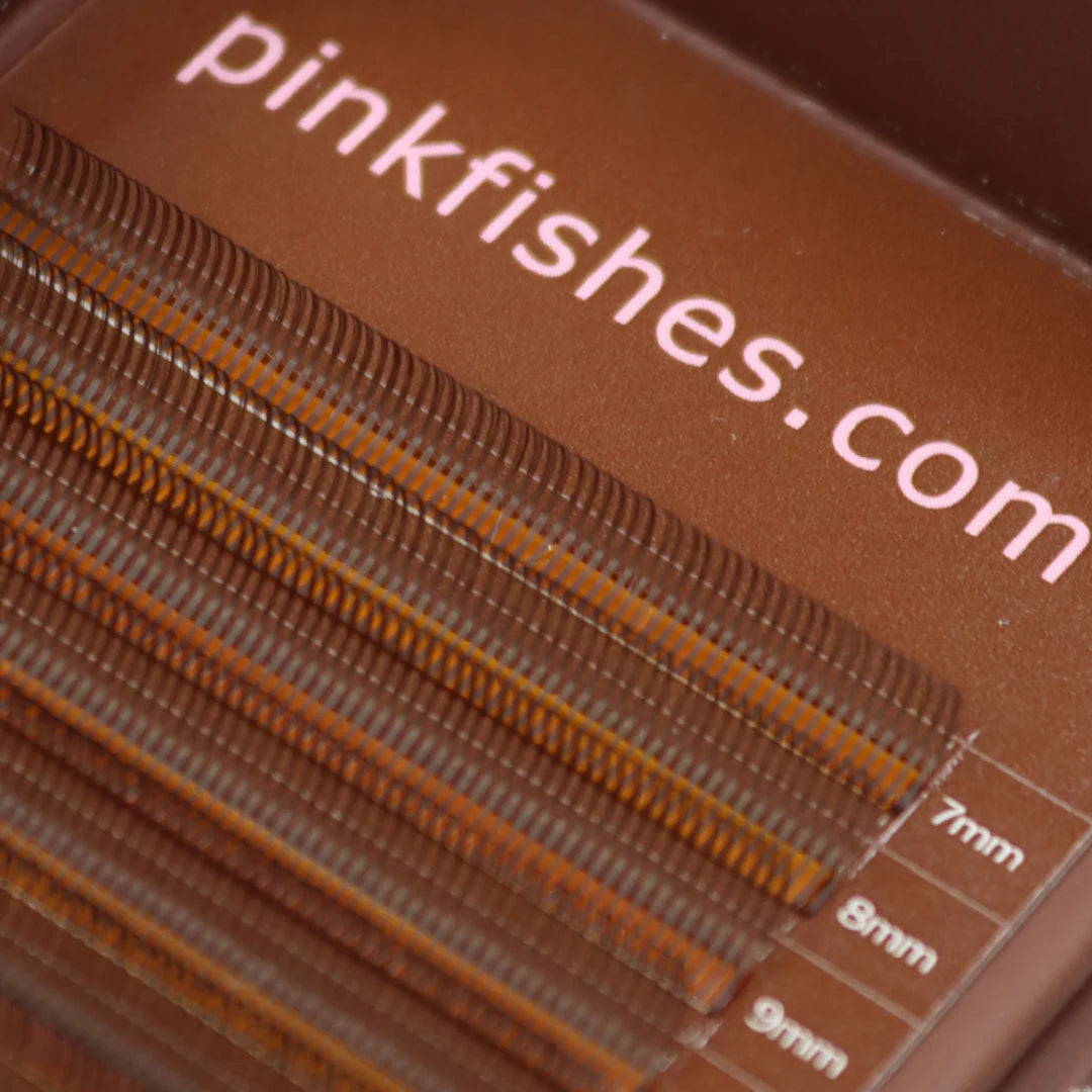 PINKFISHES DARK BROWN PRE-MADE ANGEL LASHES -D MIX