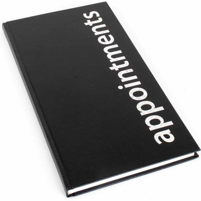 AGENDA 3 COLUMN APPOINTMENT BOOK- BLACK