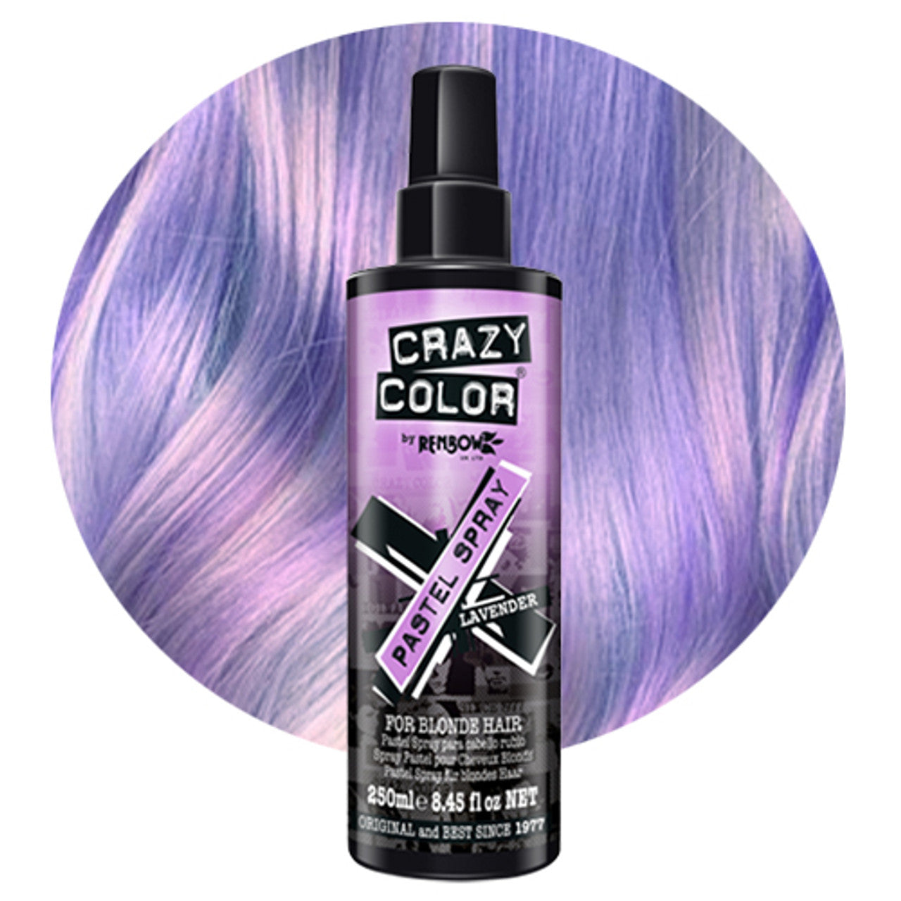 Crazy Color Pastel Spray Lavender Temporary Lavender Purple Hair Dye