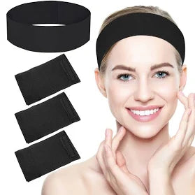 DISPOSABLE BLACK VELCRO HEADBANDS PACK OF 10